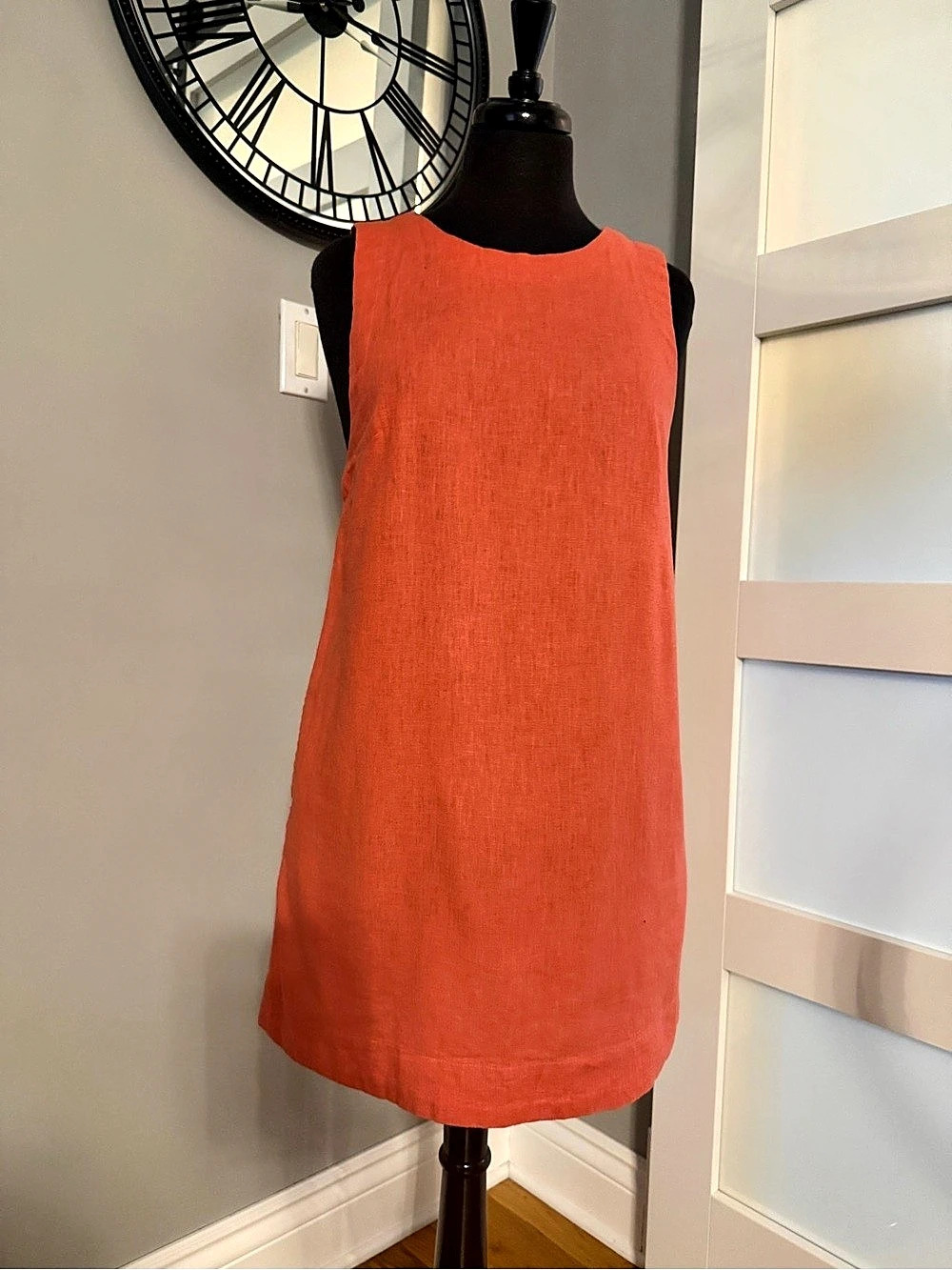 Free People Full Of Sunshine Cotton-Linen Mini Dress Mini Dress in Aged Coral Si